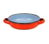 Cocotte sans Couvercle Acier Emaillé Rouge
