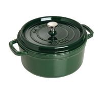 Cocotte - STAUB - Ronde Basilic 26cm - 5L - Fonte Emaillée - Compatible Induction - Design Contemporain