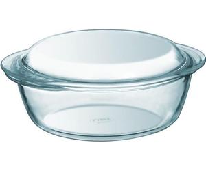 Cocottes PYREX Lot de 2, Verre, Rond, 1 L, Résistant aux chocs thermiques