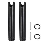 CoCud 2Pcs Douille à Impact Profonde Fendue 1/2" 19mm 6 Points 150mm | Acier au Carbone,Douille à Boulon Axe Broche Écrou Lépidoptère Crochet,avec Goupille de Verrouillage Joint Torique