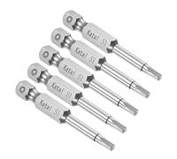 CoCud 5 Pièces Magnétique Carré Embouts S1 Tête 1/4" Hex Tige 2" Longueur | S2 Acier 5 pointe Inviolable Inviolable Tournevis Embouts, pour Électrique Tournevis