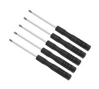 CoCud 5 Pièces. Mini Tournevis Fendu Taille 2,0 mm Petit Tournevis Plat | avec Poignée Antidérapante, Acier au Carbone, Longueur 82 mm, pour Lunettes Montre