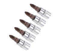 CoCud Douille Phillips, Embout Ph2 Métrique 1/4" Entraînement 1,5" Long, Acier Allié S2 Traité Thermiquement Cr-V - (Applications : pour les Fixations), 5 Pièces