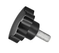 CoCud Etoilee Serrage Boutons, M10 x 25mm Mâle Filetage 39mm Tête, Plastique Pouce Vis Poignée Main Boutons Fileté Boulon Noir - (Applications: pour Tour Machines), 1-Pièce