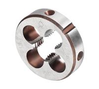 CoCud Filière de Réparation Filetée Ronde, Filière UNF 7/16-20, 30mm OD, Acier d'Outillage Allié à Main Droite pour Filetage de Tuyau Cylindrique avec 4 Trous pour Copeaux