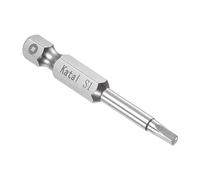 CoCud Magnétique Carré Mèches S1 Tête 1/4" Hex Tige 2" Longueur S2 Acier | 1-Pièce, 5 pointe Inviolable Inviolable Tournevis Mèches, pour Électrique Tournevis