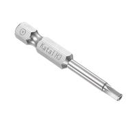 CoCud Magnétique Hexagone Embouts, H3 Tête 1/4" Hex Tige 2" Longueur, S2 Acier 5 pointe Inviolable Inviolable Hex Tournevis Mèches-(pour Électrique Tournevis), 1-Pièce