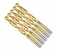 CoCud Mèche à Creuser, Foret Hélicoïdal 21/64" (8.334mm), Forets Jobber 4241 HSS Revêtu TiN Tige Cylindrique 118° pour Métal Tendre Acier Inoxydable Plastique Bois, 5 Pièces