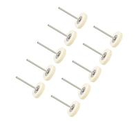 CoCud Mini Laine Feutre Polissage Roues Ballon, 25mm Dia 5.5 mm Épais 2,35 mm Tige, Blanc Rond Polissage Trousse - (Applications: pour Rotatif Outil), 10-Pièces