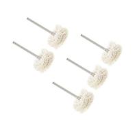 CoCud Mini Tissu Polissage Roues, 25mm Dia 8mm Épais 2.35 mm Tige, Jaune Rond Polissage Trousse - (Applications: pour Rotatif Outil), 5-Pièces