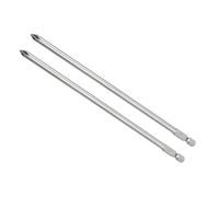 CoCud Phillips Croix Tournevis Mèches, PH1 200mm Long 1/4" Hex Tige, S2 Magnétique Phillips Perceuse Mèche - (Applications: pour Puissance Impact Pilote), 2-Pièces