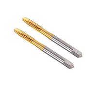 CoCud Taraud à Filetage Hélicoïdal, Métrique M6 x 1 Filetage, Titanium Revêtu Haute Vitesse Acier 6542 Vis Fraisage Filetage Taraud - (Pour Taraudage Perçage Machine) 2 Pcs