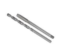 CoCud Tarauder et Perceuse Mèche Ensemble, M8 x 1.25 Filetage 100mm Longueur Taraud 8mm Perceuse Diamètre, Métrique Extra Longue Machine Visser&Torsion-(pour Tapotement),1-Ensemble