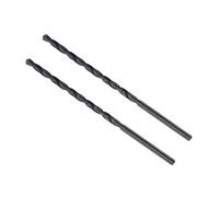 CoCud Torsion Foret Mèches 4mm Perçage Diamètre Extra Long 2-Pièces | Noir Oxyde Haute Vitesse Acier Droite Tige, Applications pour Inox Acier Alliage Métal