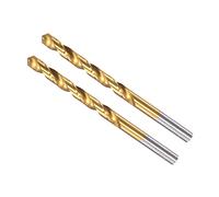 CoCud Torsion Perceuse Mèches, 6.8mm Perçage Diamètre, Titanium Revêtu Haute Vitesse Acier 6542 Droit Rond Tige - (Applications: pour Inox Acier Alliage Métal), 2-Pièces