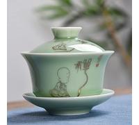 CODAO Service à thé Bone China Tea Sets Gaiwan Tea Porcelain Pot Set for Travel Beautiful and Easy Kettle