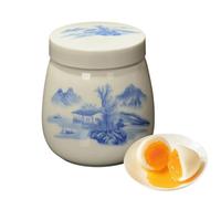 Coddled Egg Cups Lids, Vintage Ceramic Holder, Boiled Egg Coddlers | Soft Boiled Egg Coddlers Cups for Home Apartment Camping Picnic Travel Road Trip Breakfast Brunch