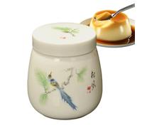 Coddled Egg Cups with Lids | 220ml Capacity Vintage Ceramic Holder | Coddled Egg Cups with Lids | 220ml Capacity Vintage Ceramic Holder | Soft Boiled Egg Coddlers Cups | for Home Kitchen