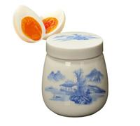 Coddled Egg Cups with Lids | 220ml Capacity Vintage Ceramic Holder | Coddled Egg Cups with Lids | 220ml Capacity Vintage Ceramic Holder | Soft Boiled Egg Coddlers Cups | for Home Kitchen