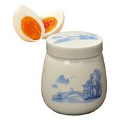 Coddled Egg Cups with Lids | 220ml Capacity Vintage Ceramic Holder | Coddled Egg Cups with Lids | 220ml Capacity Vintage Ceramic Holder | Soft Boiled Egg Coddlers Cups | for Home Kitchen
