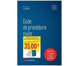 Code De Procédure Civile - Edition 2026