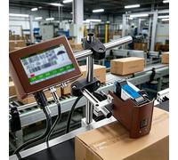 Codeur jet d'encre automatique en ligne pour ligne de production, impression haute résolution pour date d'expiration, marquage de codes-barres et d'étiquettes