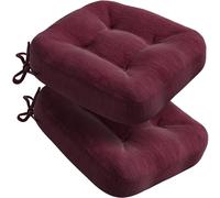 Codi Lot de 2 coussins de siège 40x40x8 cm, Extra Épais, Coussins de chaise confortables avec housse hydrofuge - Coussins de siège en mousse à mémoire de forme lavables et antidérapants pour chaise