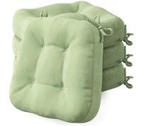 Codi Lot de 4 coussins de chaise 40x40x8 cm, extra épais, coussins de chaise confortables avec housse hydrofuge - Coussins de chaise en mousse à mémoire de forme lavables et antidérapants pour chaise