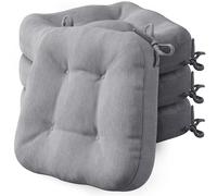 Codi Lot de 4 coussins de siège 40x40x8 cm, extra épais, coussins de chaise confortables avec housse hydrofuge - Coussins de siège en mousse à mémoire de forme lavables et antidérapants pour chaise