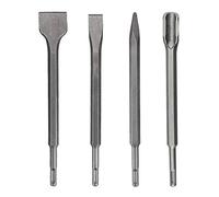 CODIRATO 4 PCS Burins Carrelage SDS-plus Set Burin en Acier 40 RC Burin Professionnel Burin Plat Burin Pointu Burin Large Burin de Maçon Robuste Burins Ciseaux Plats à Froid (Argent)