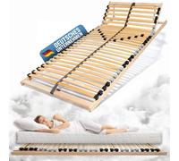 Coemo Sommier à Lattes avec tête de lit réglable - 100 x 190 cm - Sommier avec 26 Lattes - Dureté réglable - pour Tous Types de Matelas - pour Tous Les Types de Matelas - pour lit Double 200 x 190 cm