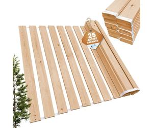 Coemo Sommier à roulettes Roma - 160 x 200 cm - 21 lattes - Charge maximale | Sommier à lattes extra solide en bois massif pour lit simple ou double, facile à dérouler