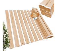 Coemo Sommier déroulable 120 x 210 cm - 22 Lattes - Sommier à Lattes Extra Solide en Bois Massif - Charge maximale : 250 kg - Sommier à Lattes enroulables pour lit Simple ou Double