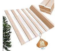 Coemo Sommier déroulable 90 x 200 cm - 13 Lattes - Sommier à Lattes Extra Solide en Bois Massif - Charge maximale : 150 kg - Sommier à Lattes déroulables pour lit Simple ou Double