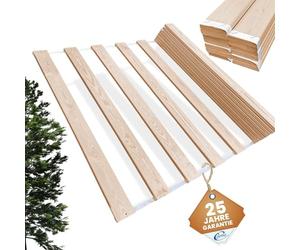 Coemo Sommier déroulable 90 x 200 cm - 13 Lattes - Sommier à Lattes Extra Solide en Bois Massif - Charge maximale : 150 kg - Sommier à Lattes déroulables pour lit Simple ou Double