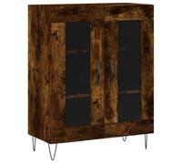Coespram Buffet en chêne fumé - 69,5 x 34 x 90 cm - Commode avec portes en | Élégante commode de couloir et de salon en bois avec construction en métal solide et aspect vitrine élégante.