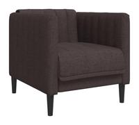 Coespram Fauteuil rembourré en tissu marron foncé 69 x 76,5 x 74,5 cm | Fauteuil relax compact avec rembourrage en mousse pour des heures de lecture confortables dans le salon ou la chambre à