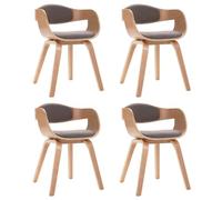 Coespram Lot de 4 chaises de salle à manger rembourrées en bois de buyer | Chaises de cuisine ergonomiques avec rembourrage doux et cadre en bois solide pour plus de confort dans la salle à manger et