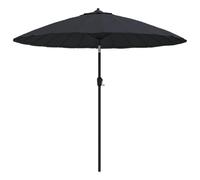 Coespram Parasol de jardin rond avec manivelle, 270 cm, avec mât en aluminium solide et 24 baleines, diffuseur d'ombre flexible pour terrasse, balcon et jardin, vert