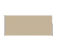 Coespram Store latéral extensible robuste pour terrasse, balcon et jardin - Protection contre les regards indiscrets et le vent - En polyester - Avec cadre en acier - Angle droit