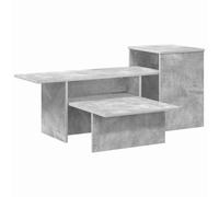 Coespram Table console béton gris 91,5 x 35 x 38,5 cm en bois | Table d'appoint moderne en bois aspect béton pour salon, couloir et entrée avec compartiments pratiques.
