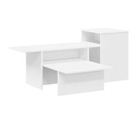 Coespram Table console blanche 91,5 x 35 x 38,5 cm en bois | Table de couloir moderne avec compartiments pour salon et entrée. Buffet facile d'entretien en bois.