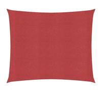 Coespram Voile d'ombrage carré - 4 x 4 m - Rouge - En polyéthylène haute densité - Protection UV - Protection solaire