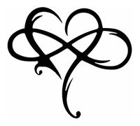 coeur infini acier mural,décoration murale en métal,Signe de Coeur Infini en métal,fer forgé décoration,Personnalisé Art Décor de Mu
