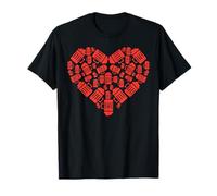 Coeur Rouge Biere Mug Humour Saint Valentin Beer Cadeau T-Shirt