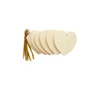 Coeurs en bois à suspendre 6 cm