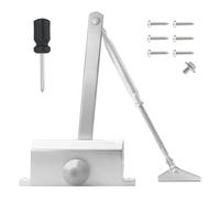COEWUR Ferme-Porte Hydraulique Réglable Positionnement à 90° Fermeture Porte Automatique pour Commercial et Résidentiel Porte de 25-40 kg Ancho 1000 mm (Petit, Argent)