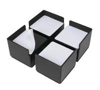 COEWUR Lot de 4 Réhausseurs de Meubles 5 cm Rehausseurs Pieds de Lit en Acier au Carbone Pied Rehausseurs Meubles Autocollants pour Canapé Bureau Chaise Lave-Linge Noir,en Forme de L,Diamètre 8 cm