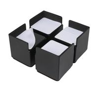 COEWUR Lot de 4 Réhausseurs de Meubles 5 cm Rehausseurs Pieds de Lit en Acier au Carbone Pied Rehausseurs Meubles Autocollants pour Canapé Bureau Chaise Lave-Linge Noir,en Forme de L,Diamètre 6 cm