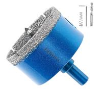 COEWUR Scie-cloche diamant 60 mm avec foret central pilote pour carrelage | Fraise diamantée brasée sous vide pour carrelage, porcelaine, verre, marbre, céramique